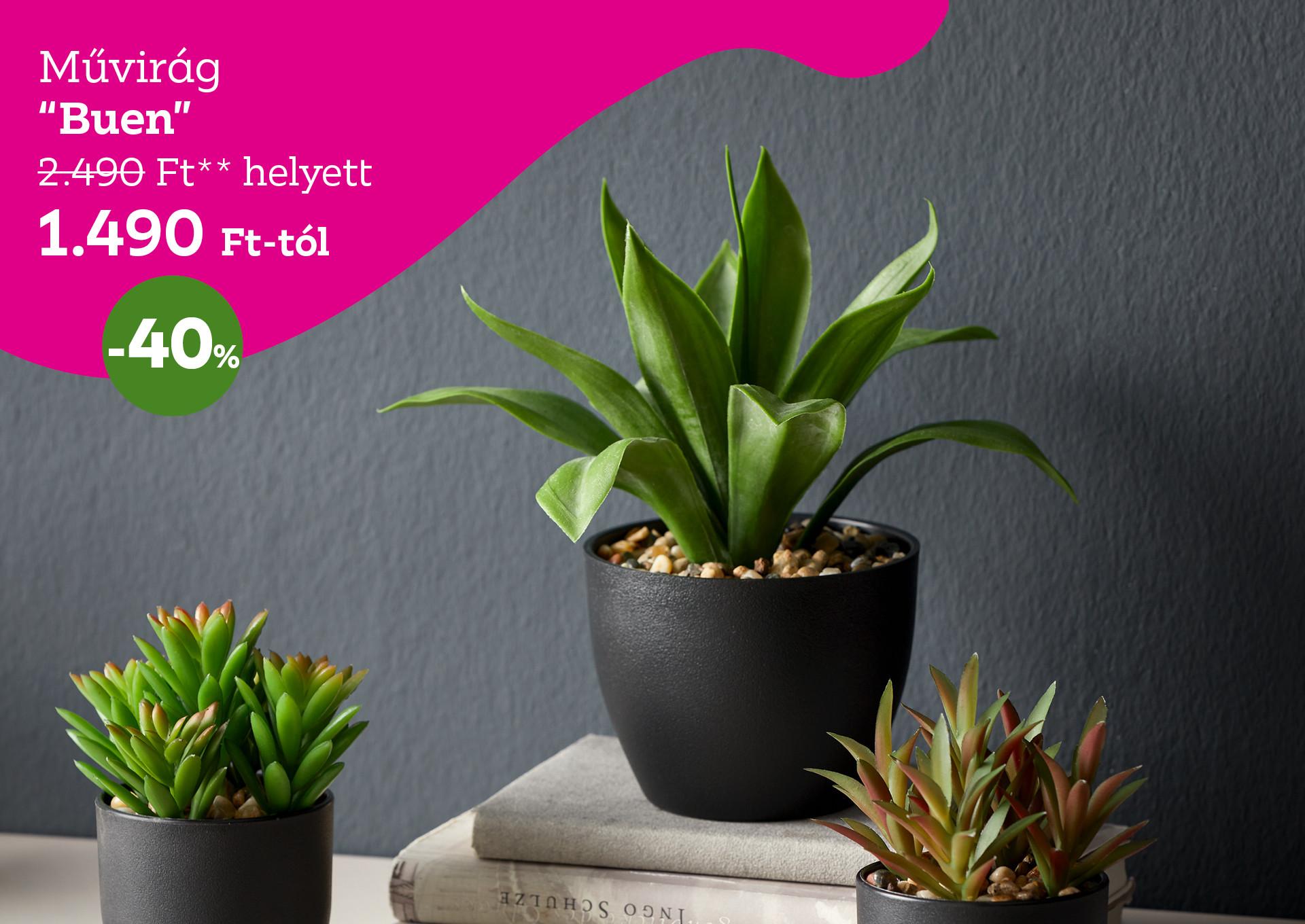 Művirág BUEN 2490 Forint helyett 1490 Forint, kedvezmény mértéke 40%