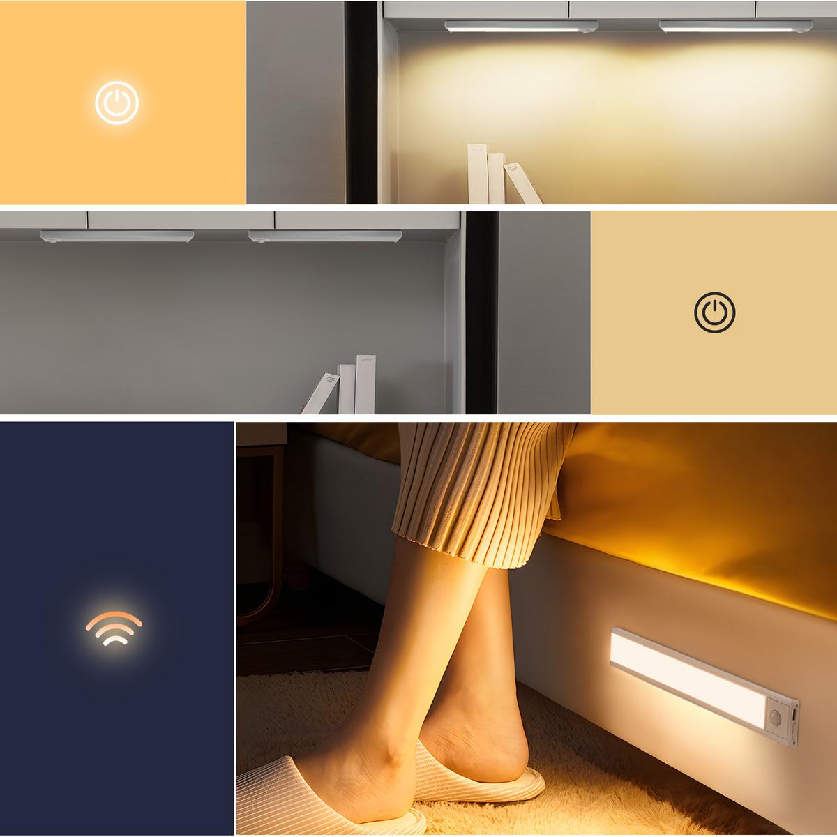 SCHRANKLEUCHTE LED Sonngilde 4/1/20 cm (2er-set) - Silberfarben, Metall (20/4/1cm) - ZMH