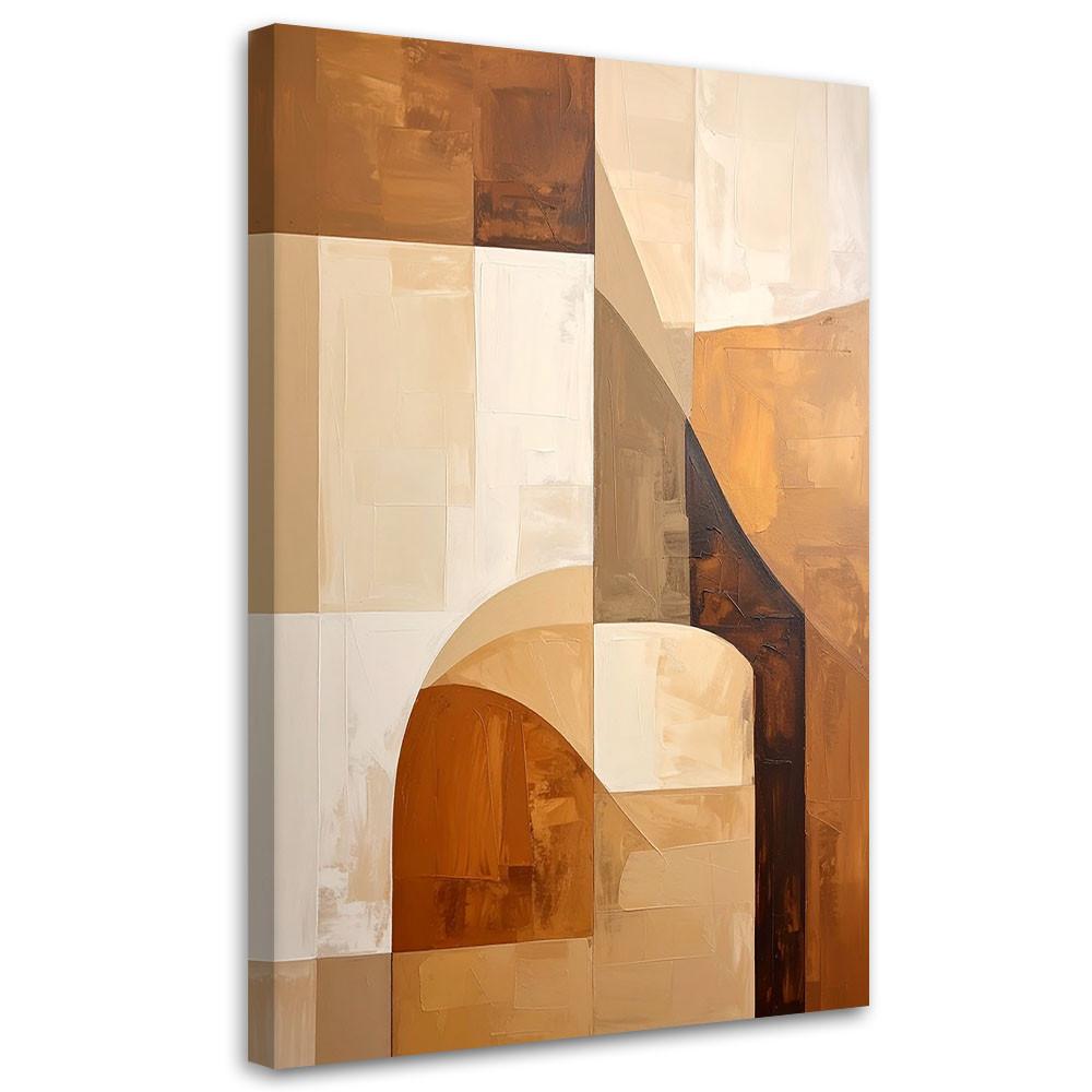 LEINWANDBILD 3D und geometrisch 20x30cm - Beige, Textil (20/30cm) - Feeby
