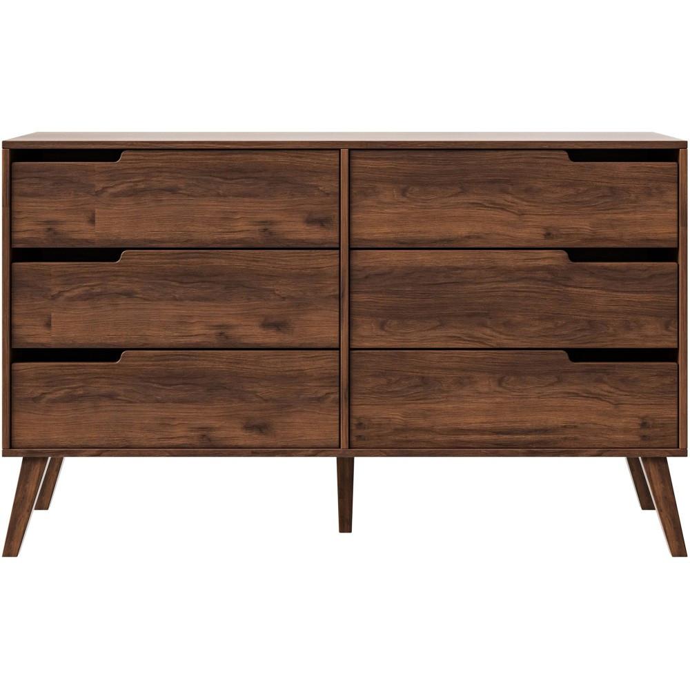 KOMMODE Norel mit 6 Schubladen, Walnuss - Walnussfarben, Holz/Holzwerkstoff (137/80/40cm) - Beautysofa
