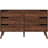 KOMMODE Norel mit 6 Schubladen, Walnuss - Walnussfarben, Holz/Holzwerkstoff (137/80/40cm) - Beautysofa