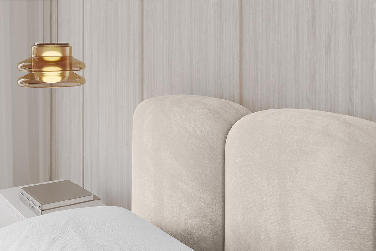 POLSTERBETT mit Bettkasten und Lattenrost, Bett mit Matratze H3/H4 - KALA-v1 200x200 Beige - Beige, Holzwerkstoff/Textil (200/200cm) - ALTDECOR