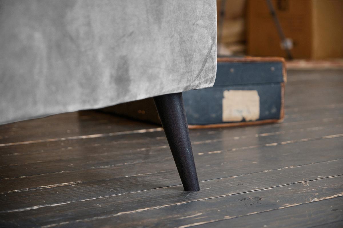 ECKSOFA QUENYA Grau Velvet - Dunkelgrau/Schwarz, Textil (294/184cm) - KAWOLA