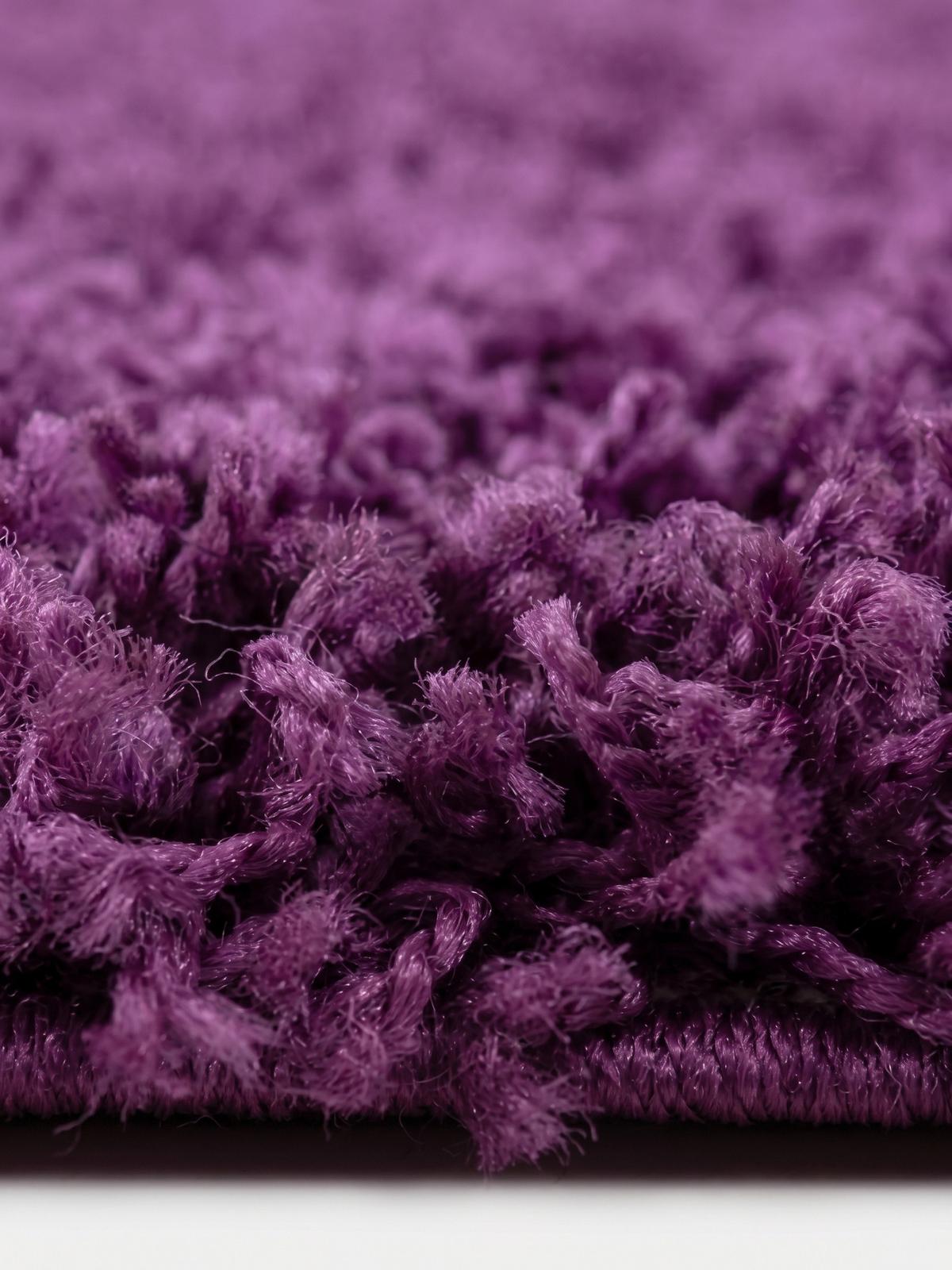 HOCHFLORTEPPICH RHEIN, einfarbig, aus Polypropylen, Violett, 80 x 250 cm - Lila, Textil (250/80cm) - KADIMA DESIGN