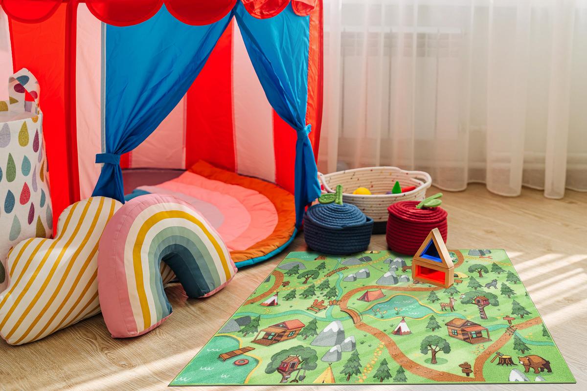 TEPPICH Rebel Roads 95/133 cm - Pastellgrün, Textil (95/133cm) - rugsX