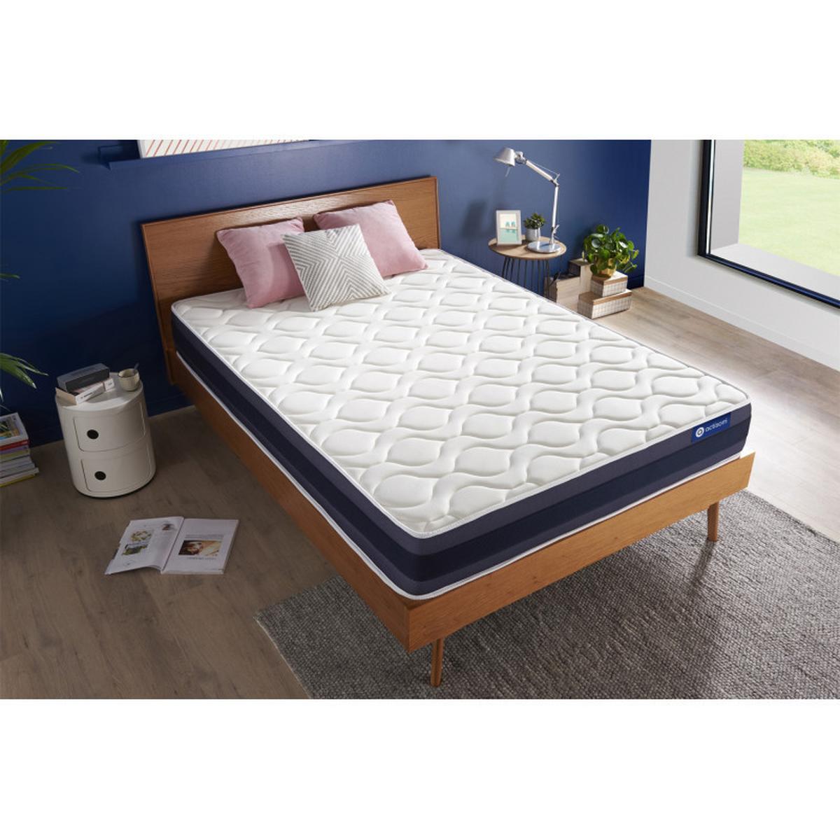 MATRATZE Actiflex morpho Taschenfederkern und Memory-Schaum 140 x 190 cm h1 - Weiß, Textil (140/190cm) - ACTISOM