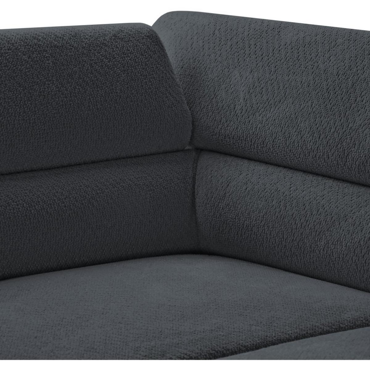 ECKSCHLAFSOFA Mellow mit Bettkasten, Dunkelgrau, links - Dunkelgrau/Schwarz, Textil (270/205cm) - Beautysofa