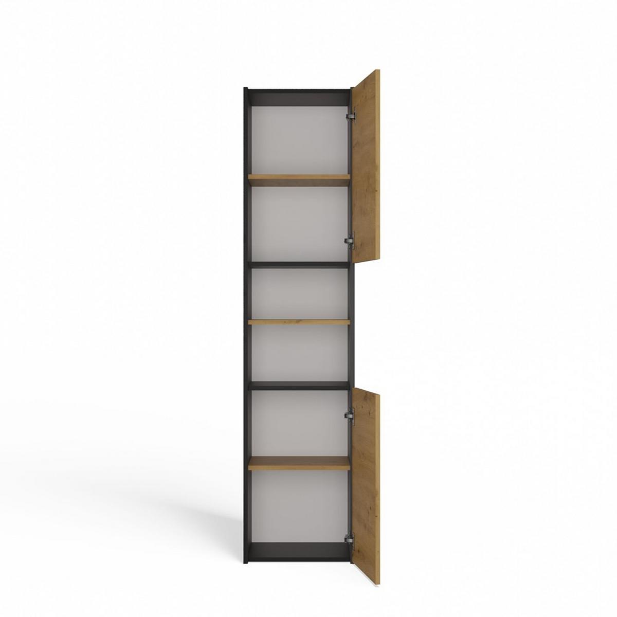 BADEZIMMERSCHRANK Anthrazit, Artisan 40/170/30 - Anthrazit, Holzwerkstoff (40/170/30cm) - RAUMHIRSCH FURNITURE