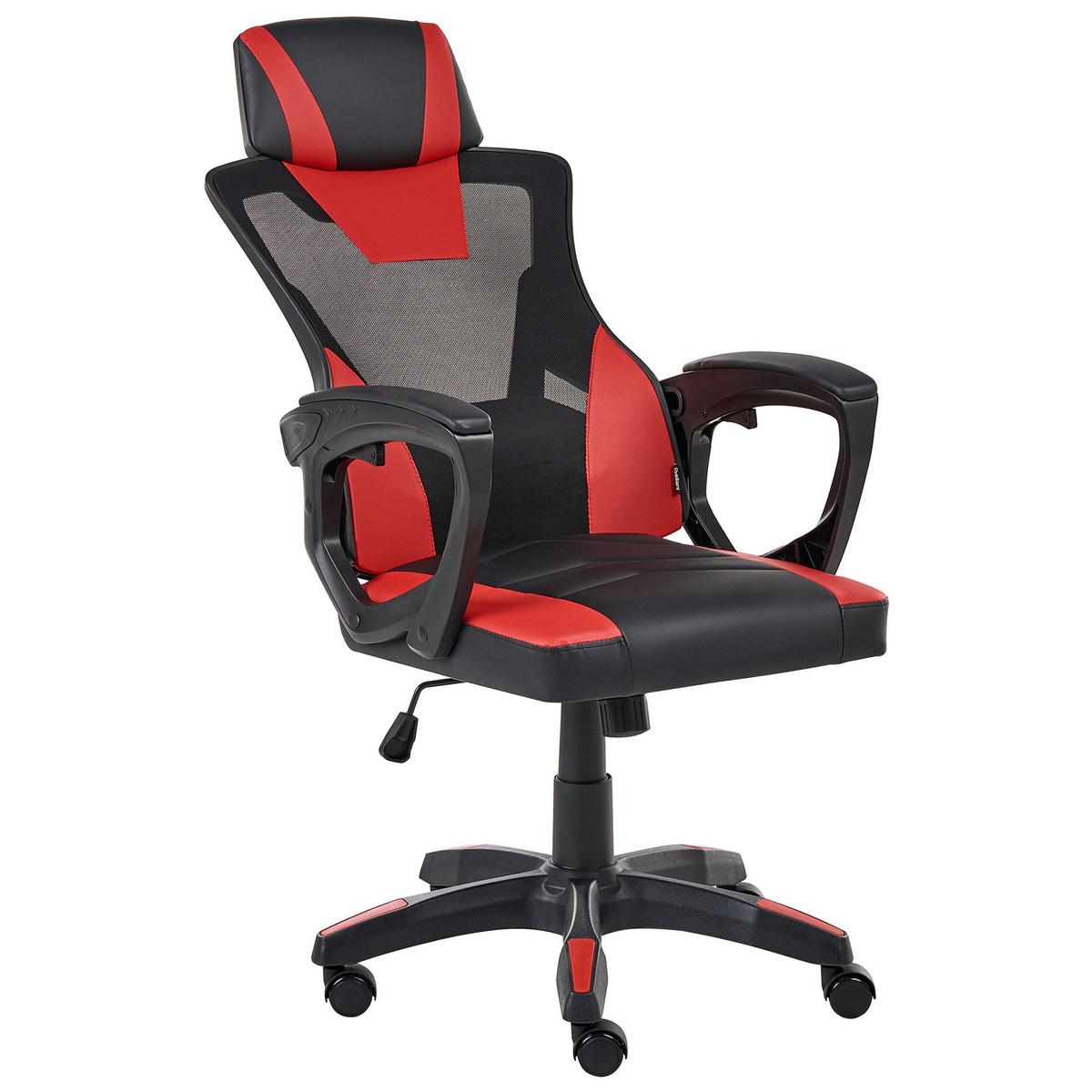 BÜROSTUHL Kunstleder Rot Ignis - Rot, Kunststoff (60/112/60cm) - Beliani