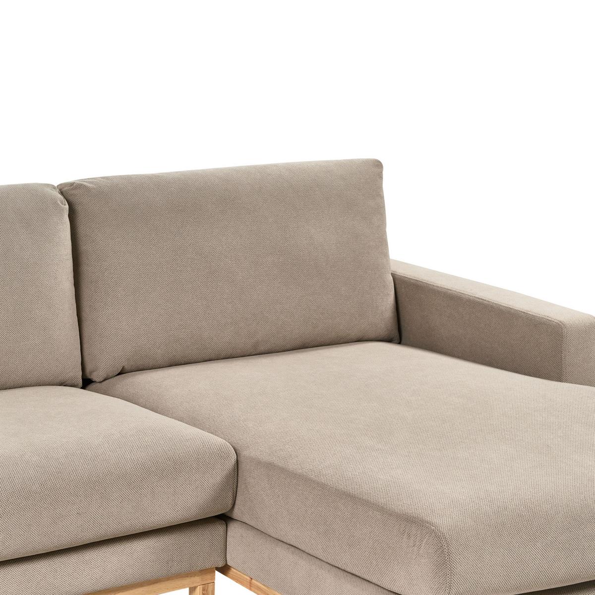 ECKSOFA 4-Sitzer Stoff Taupe linksseitig Siggard - Taupe/Beige, Textil (296/163cm) - Beliani
