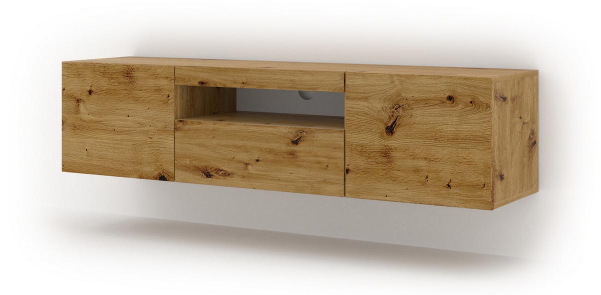 TV LOWBOARD Artisan Eiche 150/42/37 - Eiche Artisan, Holzwerkstoff (150/42/37cm) - RAUMHIRSCH FURNITURE