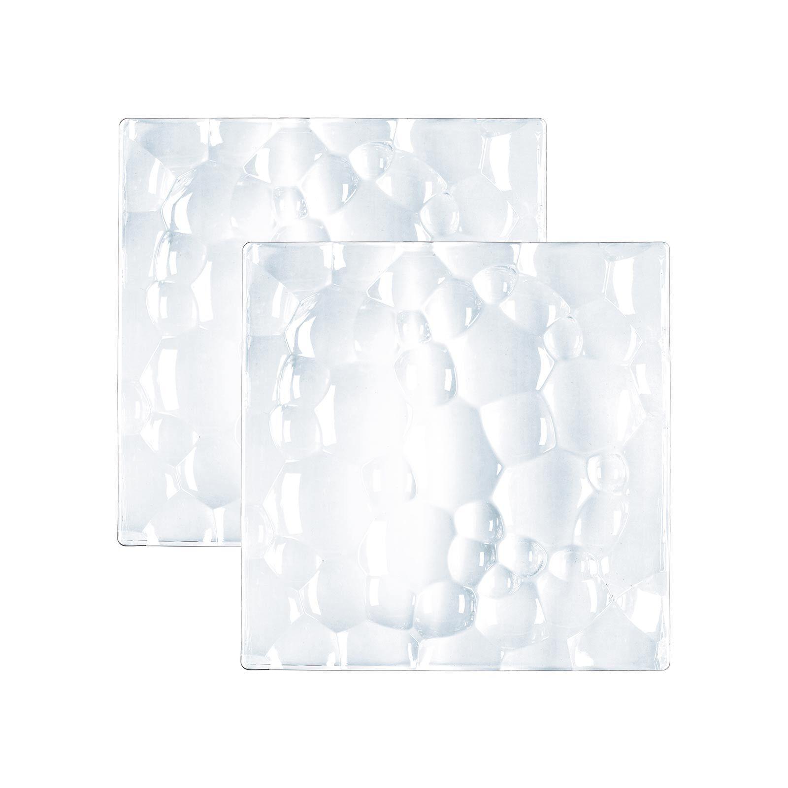PLATTE QUADRATISCH Sphere transparent 21 x 21 cm 2er Set - Transparent, Glas (21/1.9/21cm) - Nachtmann