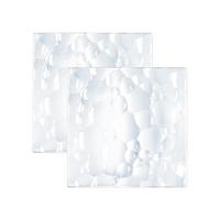 PLATTE QUADRATISCH Sphere transparent 21 x 21 cm 2er Set - Transparent, Glas (21/1.9/21cm) - Nachtmann