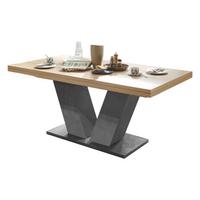 ESSTISCH ausziehbar Elena 180x90x76 Graphit/Asteiche - Graubraun, Holzwerkstoff (180/90/76cm) - 58aufmkessel