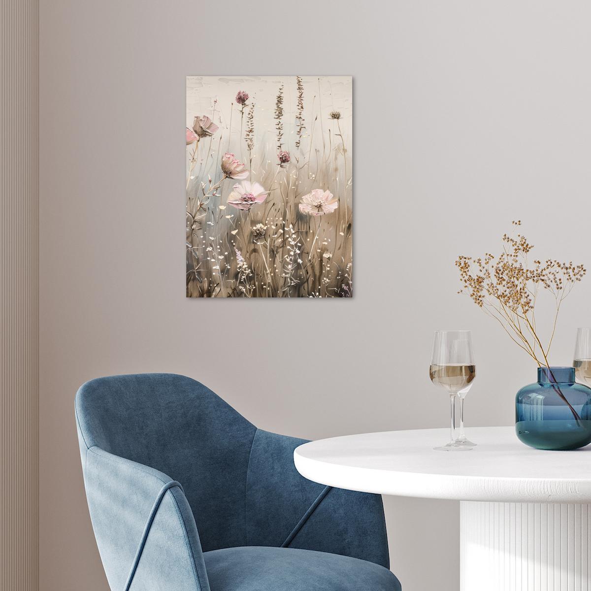 POSTER Blumen - Rosa - Modern - Beige Wandbilder 30x40 cm - Beige, Papier (30/40/0.1cm) - MuchoWow