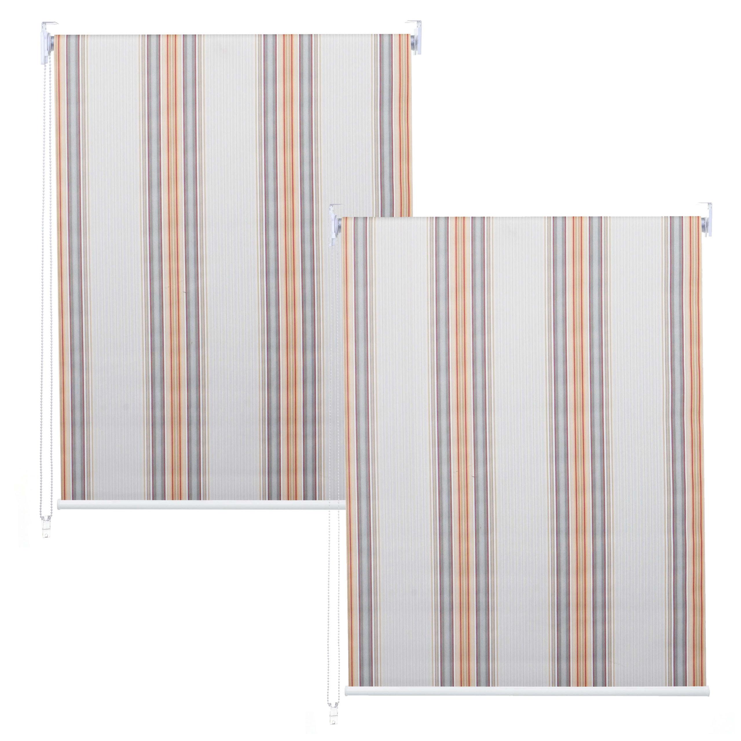 ROLLO Grau, Braun, Orange - Braun/Orange, Textil (120/230/1cm) - MCW