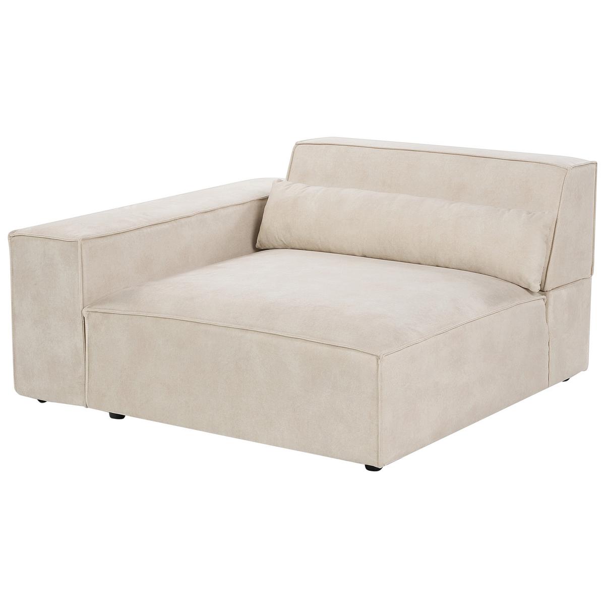 2-SITZER-SOFA Samtstoff hellbeige Hellnar - Beige, Textil (262/70/126cm) - Beliani