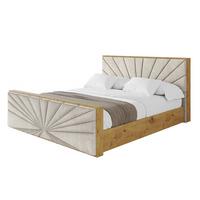 POLSTERBETT mit Bettkasten, Fußteil und Lattenrost, Boxbett mit Matratze H3/H4 - ENZO6-Z 160x200 Beige - Beige, Holzwerkstoff/Textil (160/200cm) - ALTDECOR