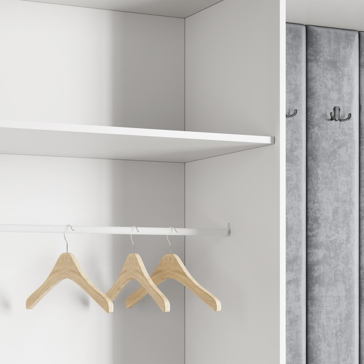 GARDEROBENSCHRANK REMA 120/240/60 cm Modern Eiche Wotan - Eiche Wotan/Hellgrau, Holzwerkstoff (120/240/60cm) - MASSENO