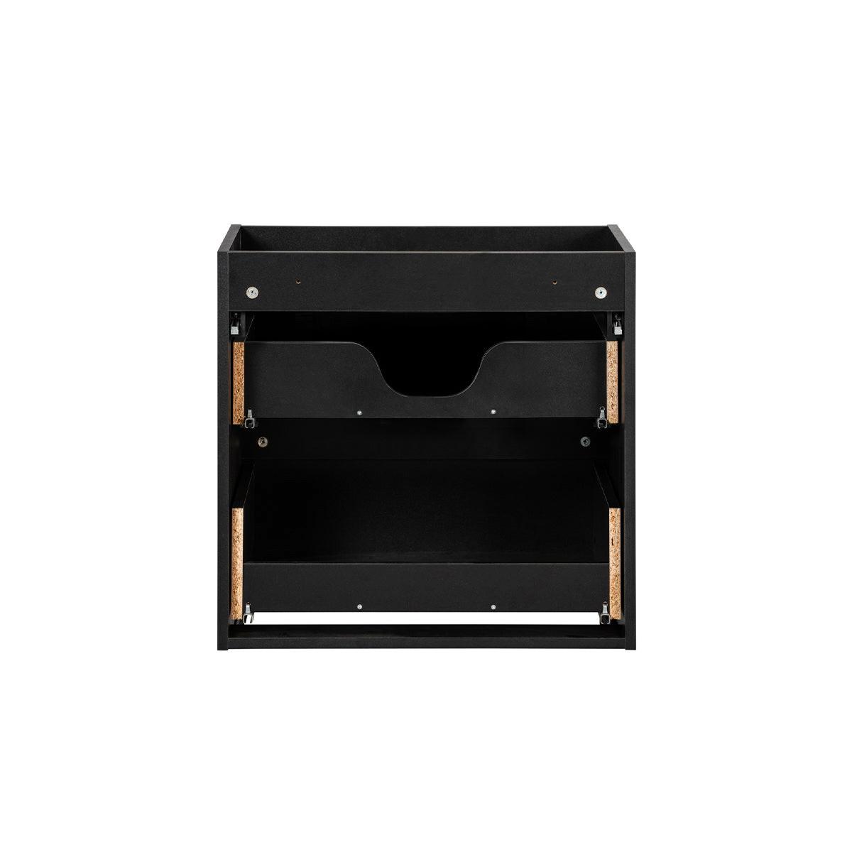 WASCHTISCHUNTERSCHRANK 140.4cm Riva Schwarz und Holz - Schwarz, Holzwerkstoff (140.4/59/40cm) - Petits-meubles