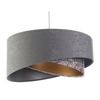 HÄNGELEUCHTE Grau 50/23 cm - Beige, Kunststoff (50/1/23cm) - ONZENO