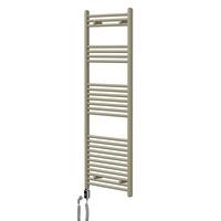 HANDTUCHHEIZKÖRPER elektrisch 400 x 1500 mm Beige Badheizkörper gerade mit Seitenanschluss mit Heizstab 600W - Beige, Metall (40/150/3cm) - LuxeBath