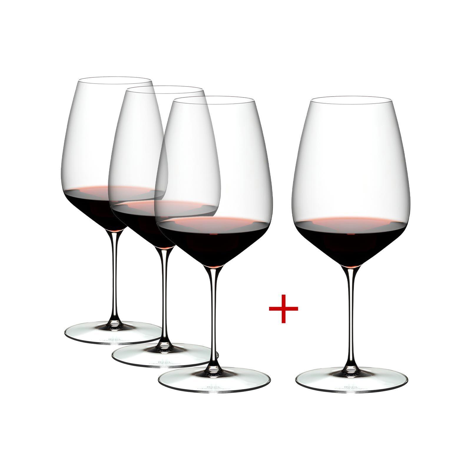 CABERNET / MERLOT WEINGLÄSER Veloce transparent 829 ml 4er Set - Transparent, Glas (0.83L) - Riedel