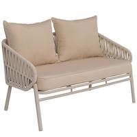 GARTENBANK Cremeweiß - Weiß, Metall (116/83/65cm) - MCW