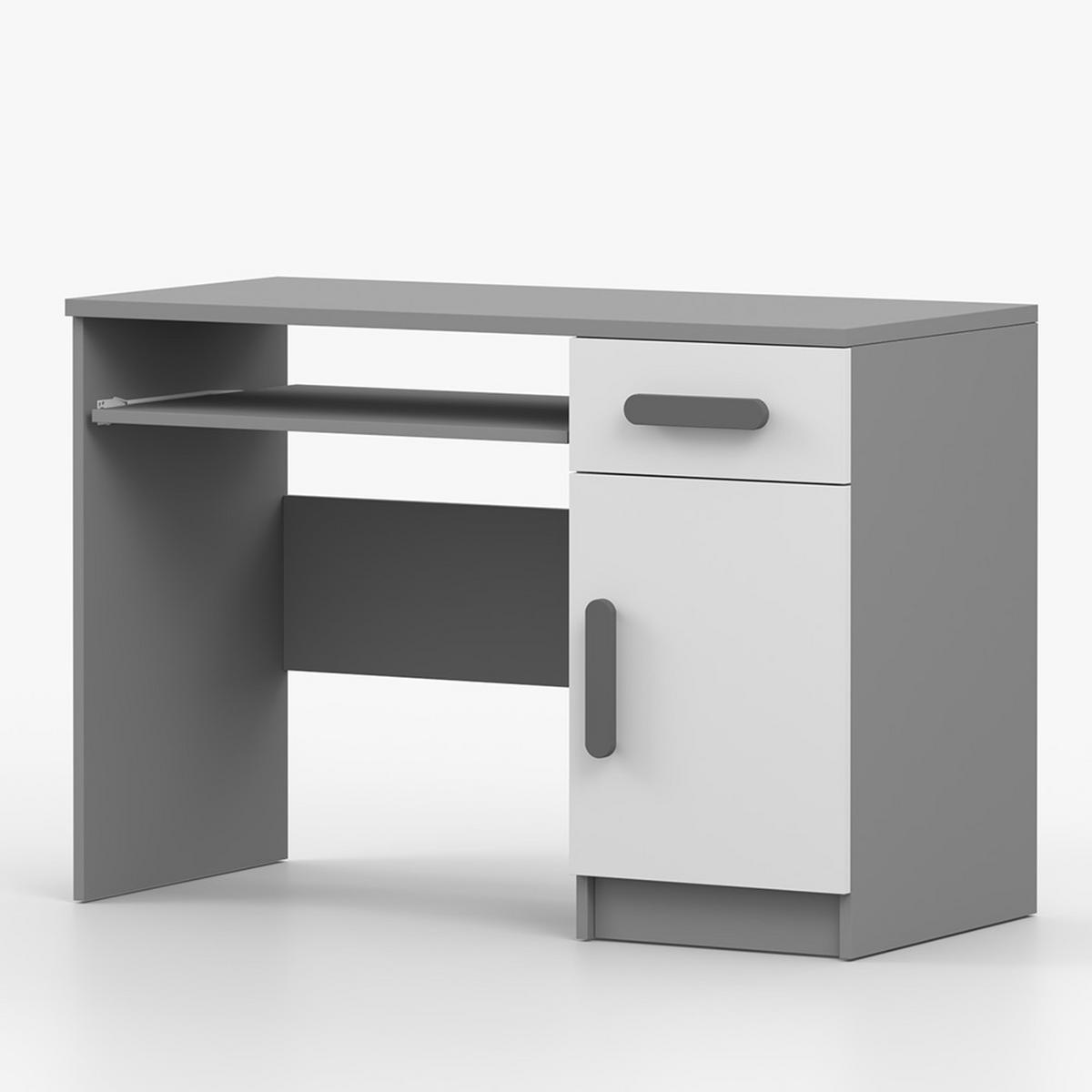 KINDERSCHREIBTISCH Jonas II 08 110 cm, 110/75/50, grau - Grau, Holzwerkstoff (110/75/50cm) - imoebel24