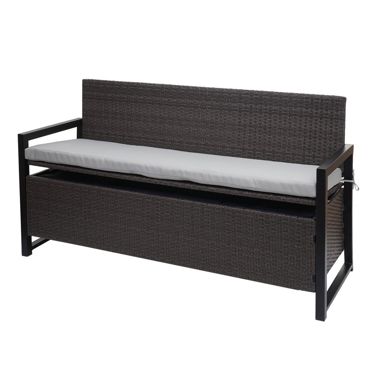 SITZBANK Grau, Hellgrau - Hellgrau/Grau, Kunststoff (164/87/57cm) - MCW