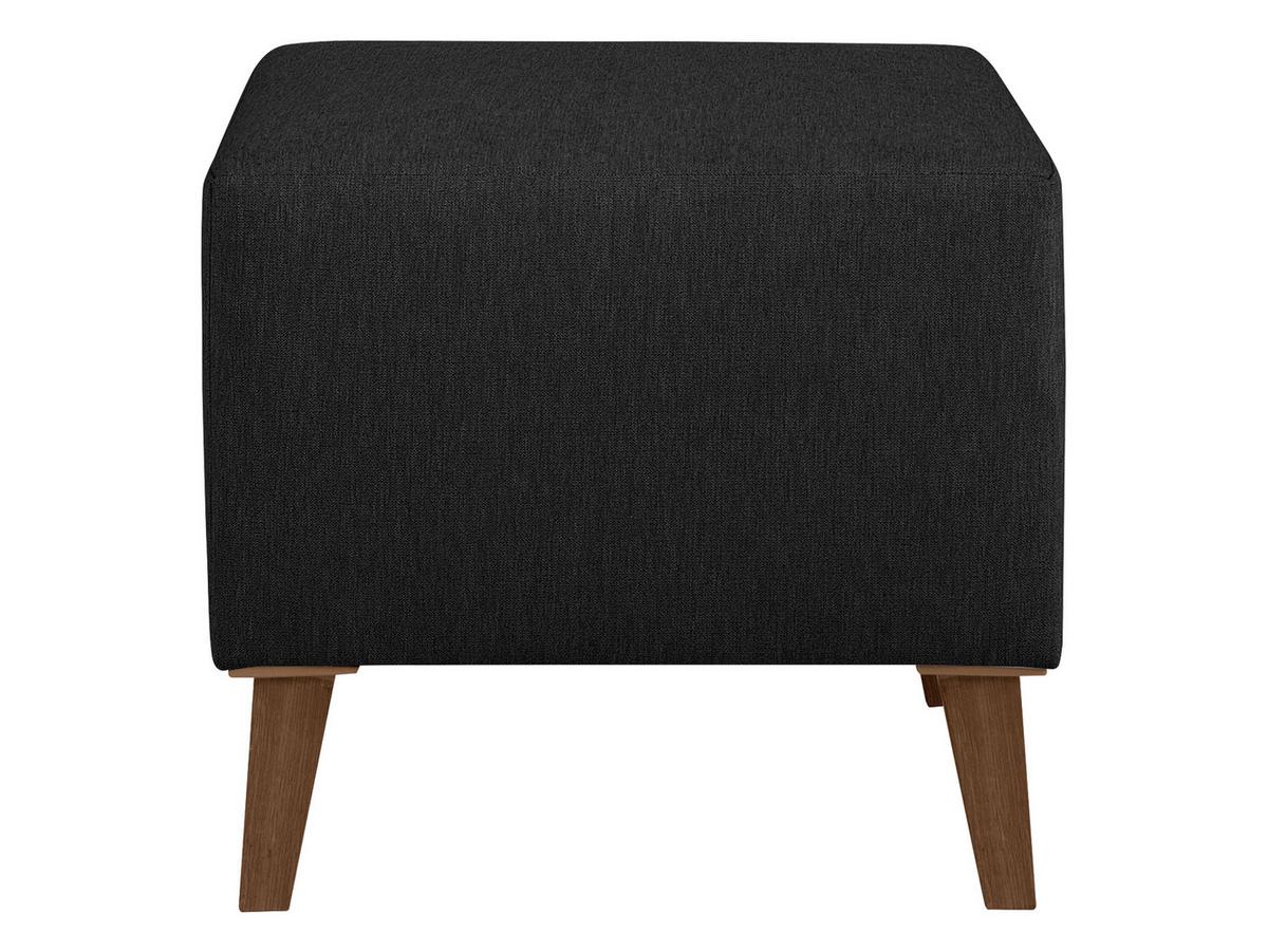 POLSTERHOCKER Oviedo - Schwarz, Holz/Kunststoff (51/45/51cm) - MIRJAN24