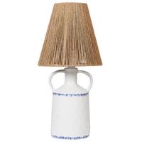 TISCHLEUCHTE Weiß/Blau/Beige Larissos - Blau/Beige, Keramik (24/24/51cm) - Beliani
