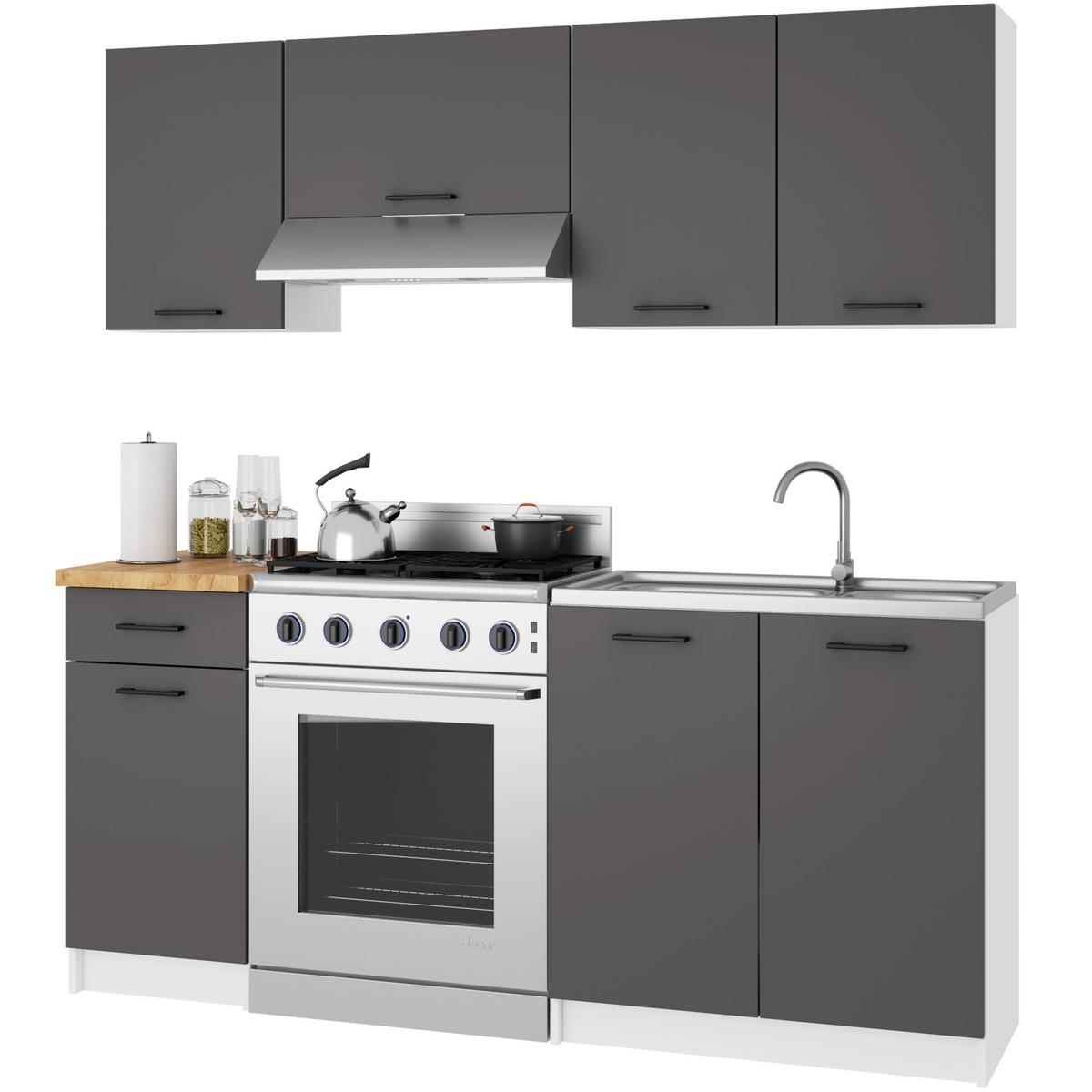 UNTERSCHRANK Weiß, Graphit Grau 85/40/46 - Weiß/Grau, Holzwerkstoff (40/85/46cm) - RAUMHIRSCH FURNITURE