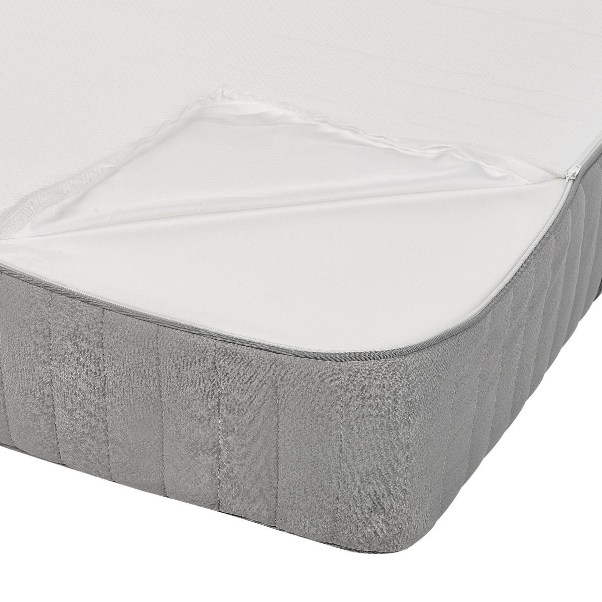 GEL-MEMORY-SCHAUMMATRATZE H2/3 Mittel 160/200 cm Happiness - Weiß, Textil (160/200cm) - Beliani