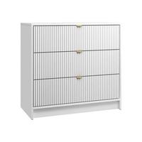 KOMMODE Tireno - Goldfarben/Weiß, Holzwerkstoff/Metall (80/75/40cm) - MIRJAN24