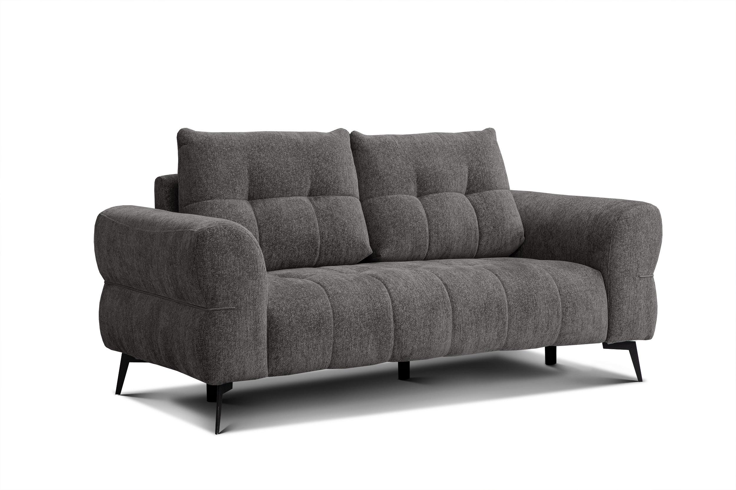 SOFA SALVINI 2,5-Sitzer, dunkelgrau - Dunkelgrau, Holz/Textil (206/88/99cm) - Wozimo