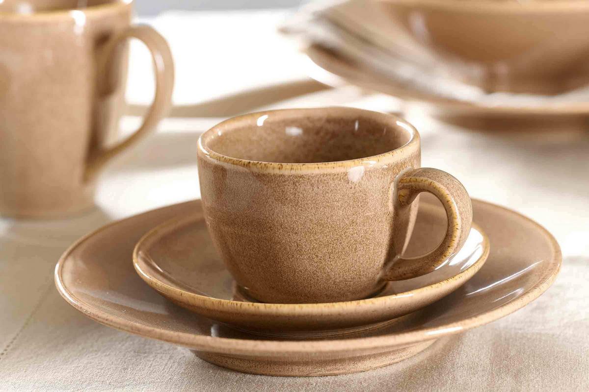 KAFFEESERVICE Sahara Hellbraun 18-tlg. - Hellbraun, Keramik (2/2/2cm) - Ritzenhoff Breker