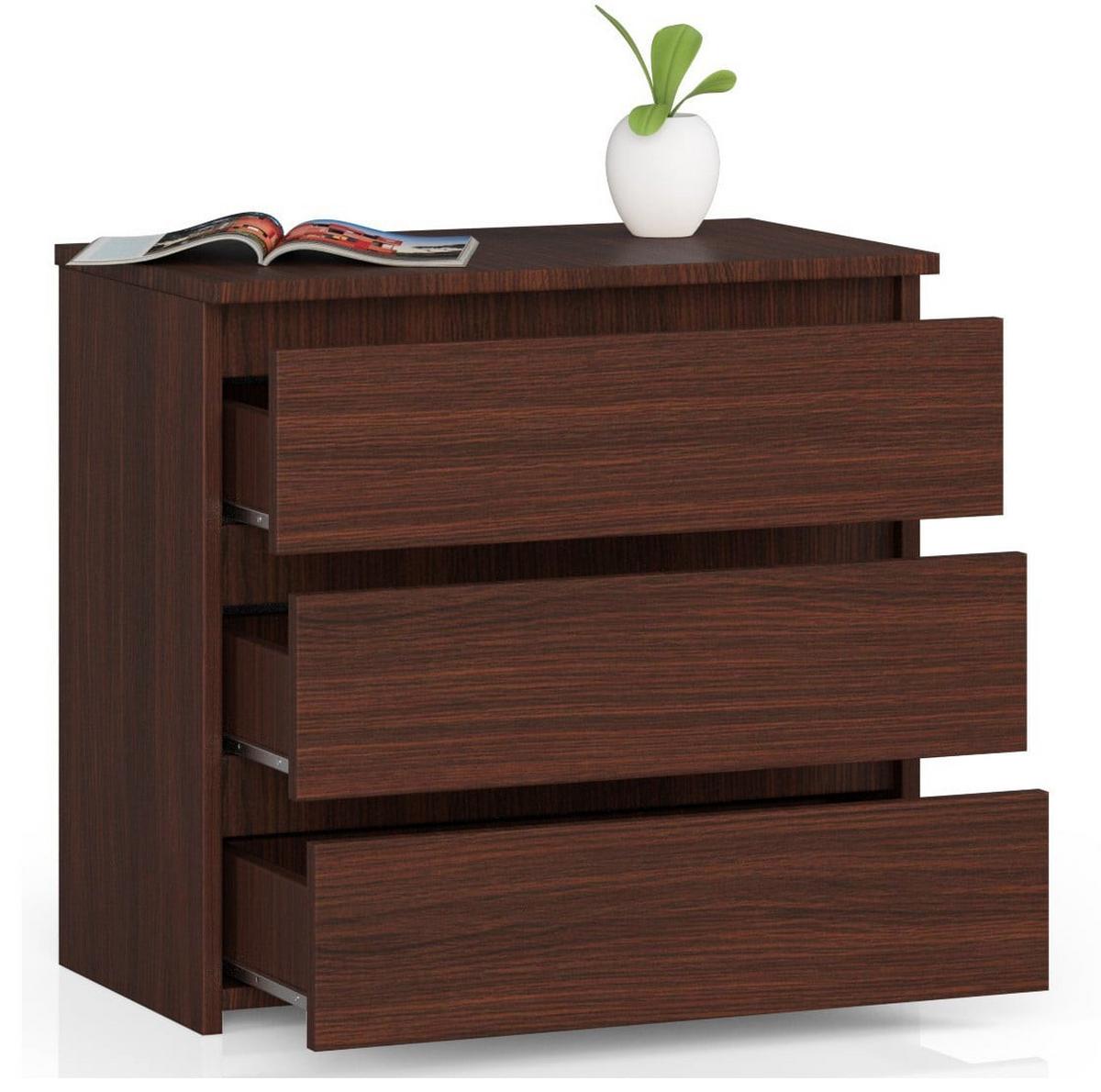 NACHTTISCH Dunkelbraun 57/60/35 - Dunkelbraun, Holzwerkstoff (60/57/35cm) - RAUMHIRSCH FURNITURE