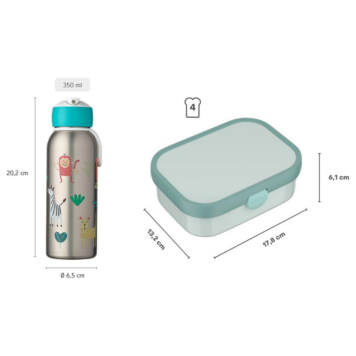 LUNCHSET MIT THERMOFLASCHE Campus Stitch 2-tlg. - Blau/Gelb, Kunststoff/Metall (2/2/2cm) - Mepal