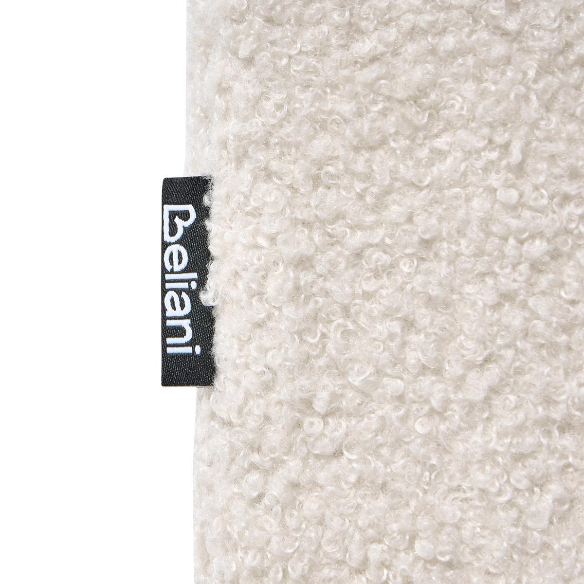 OTTOMANE Bouclé Cremeweiß Kivvik - Creme, Textil (82/41/80cm) - Beliani