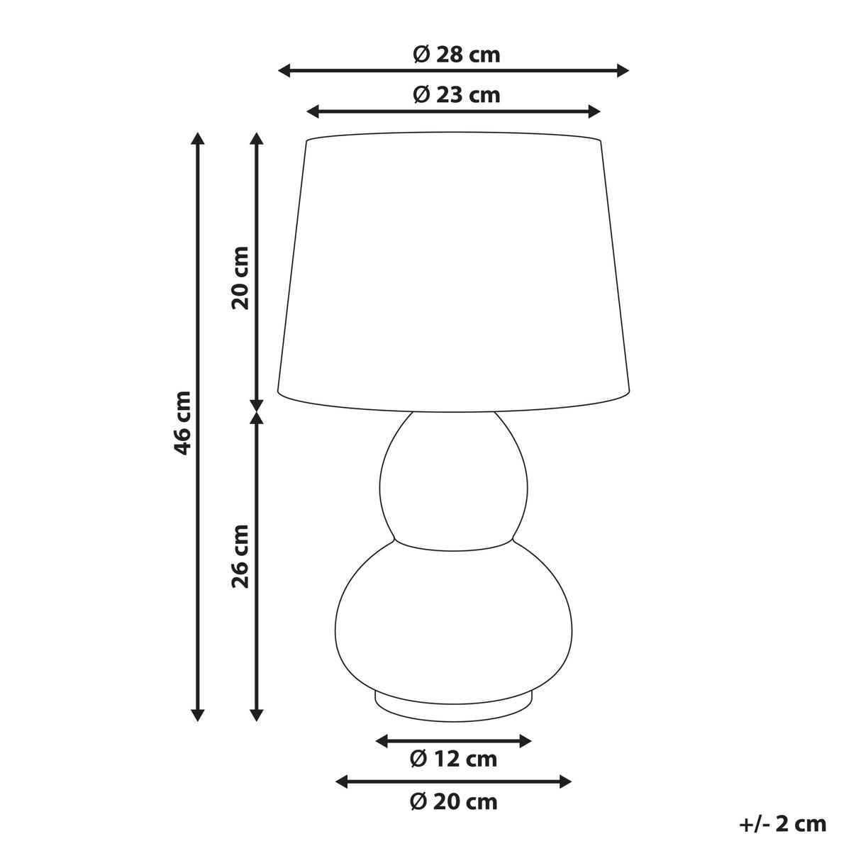 TISCHLAMPE Keramik Weiß/Blau Macal - Blau/Weiß, Keramik (28/28/46cm) - Beliani