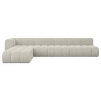 ECKSOFA modulares Sofa Darnel-L3 - 387x177x70 cm Creme - Hellgrau/Creme, Holzwerkstoff/Textil (387/177cm) - ALTDECOR