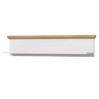 WANDBOARD Lärche weiß, Eiche Artisan 110 cm, Wandregal im Landhaus-Stil - Eiche Artisan/Weiß, Holzwerkstoff/Metall (110/23/18cm) - Inn.Furn
