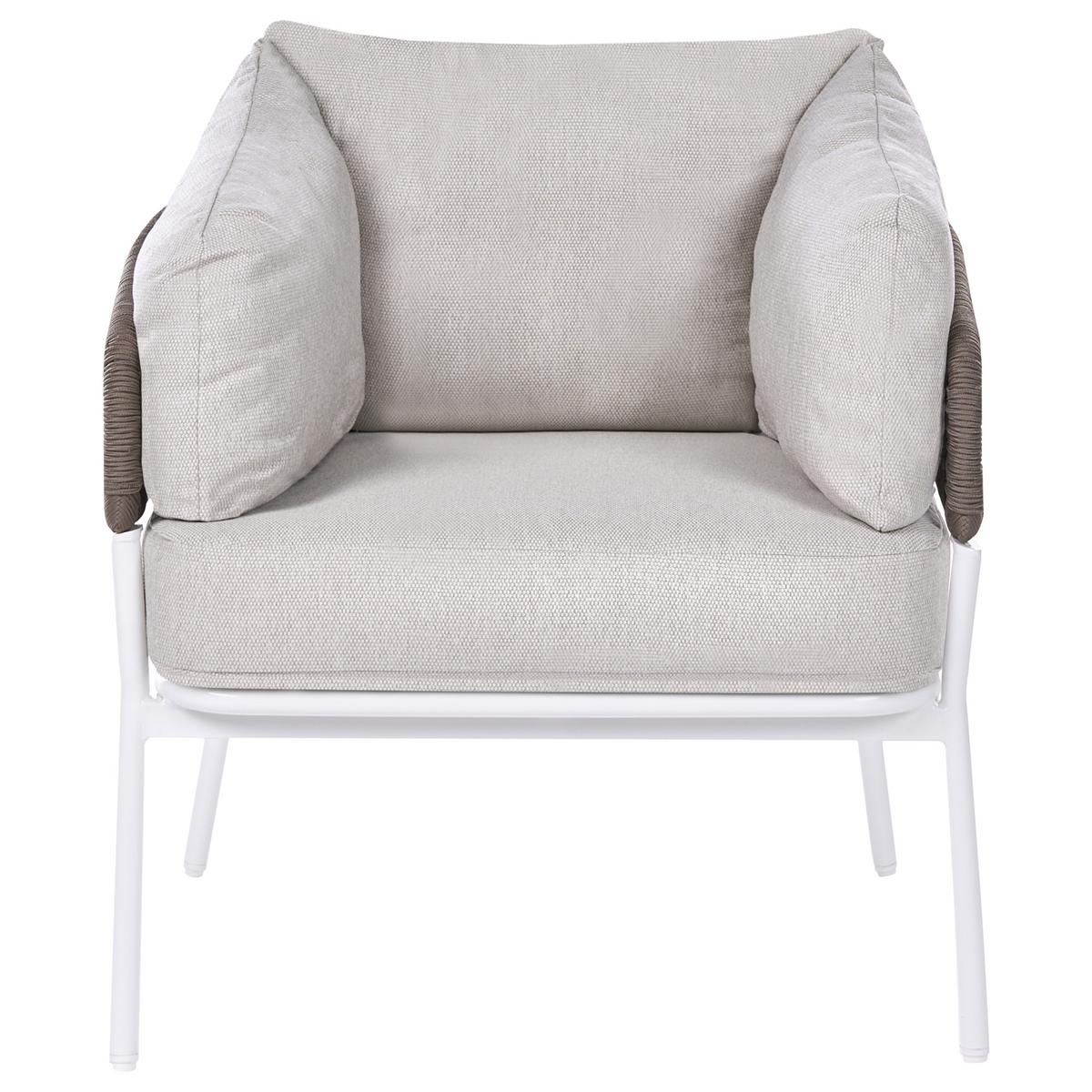 GARTENSOFA Set 7-Sitzer mit Tischen Beige Robella - Taupe/Beige, Metall - Beliani