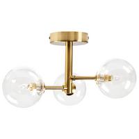 DECKENLAMPE Messing Maricao - Messingfarben, Glas (30/30/19cm) - Beliani