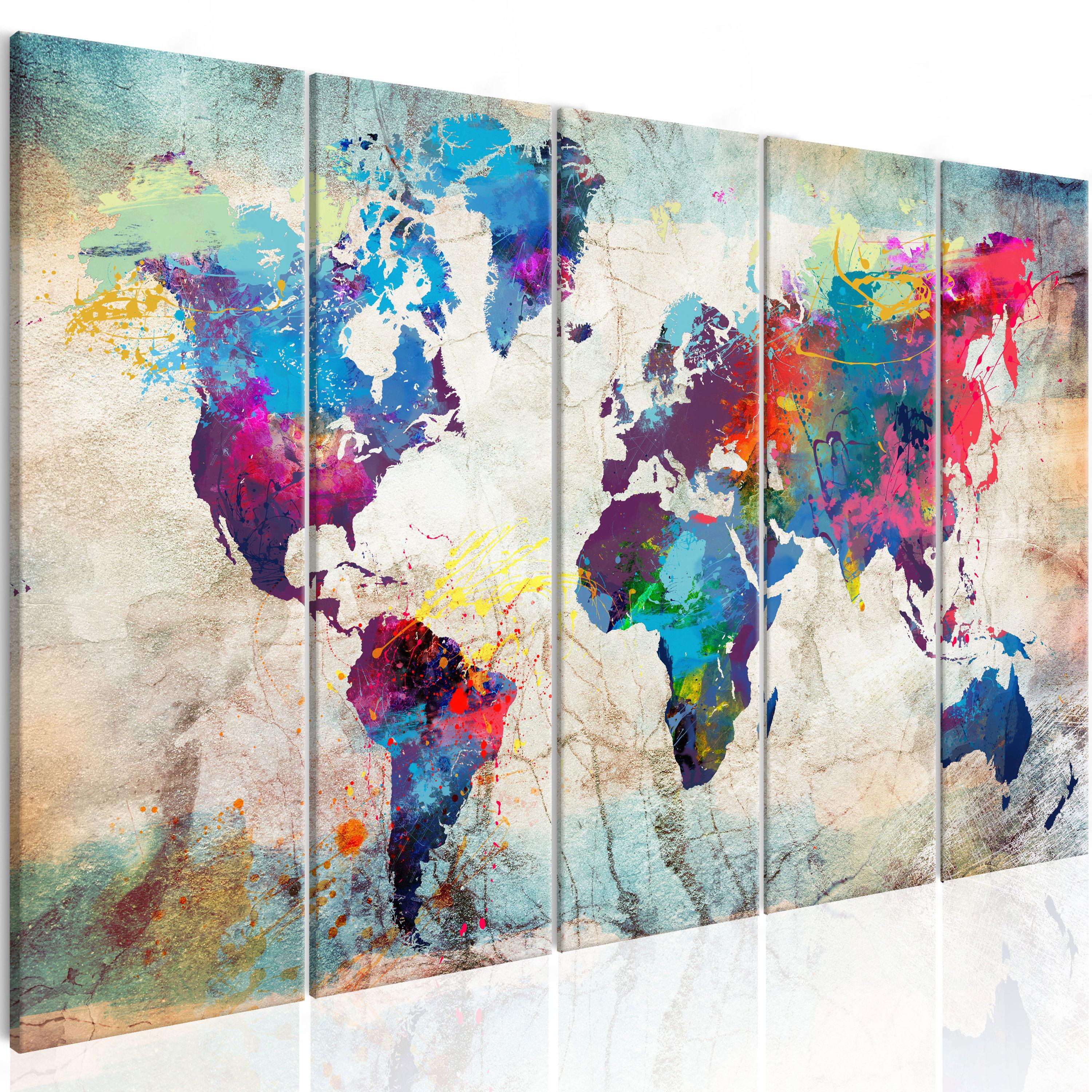 KUNSTDRUCK Bunt 200/80 cm - Multicolor/Grau, Textil (200/80cm) - KUNSTLOFT