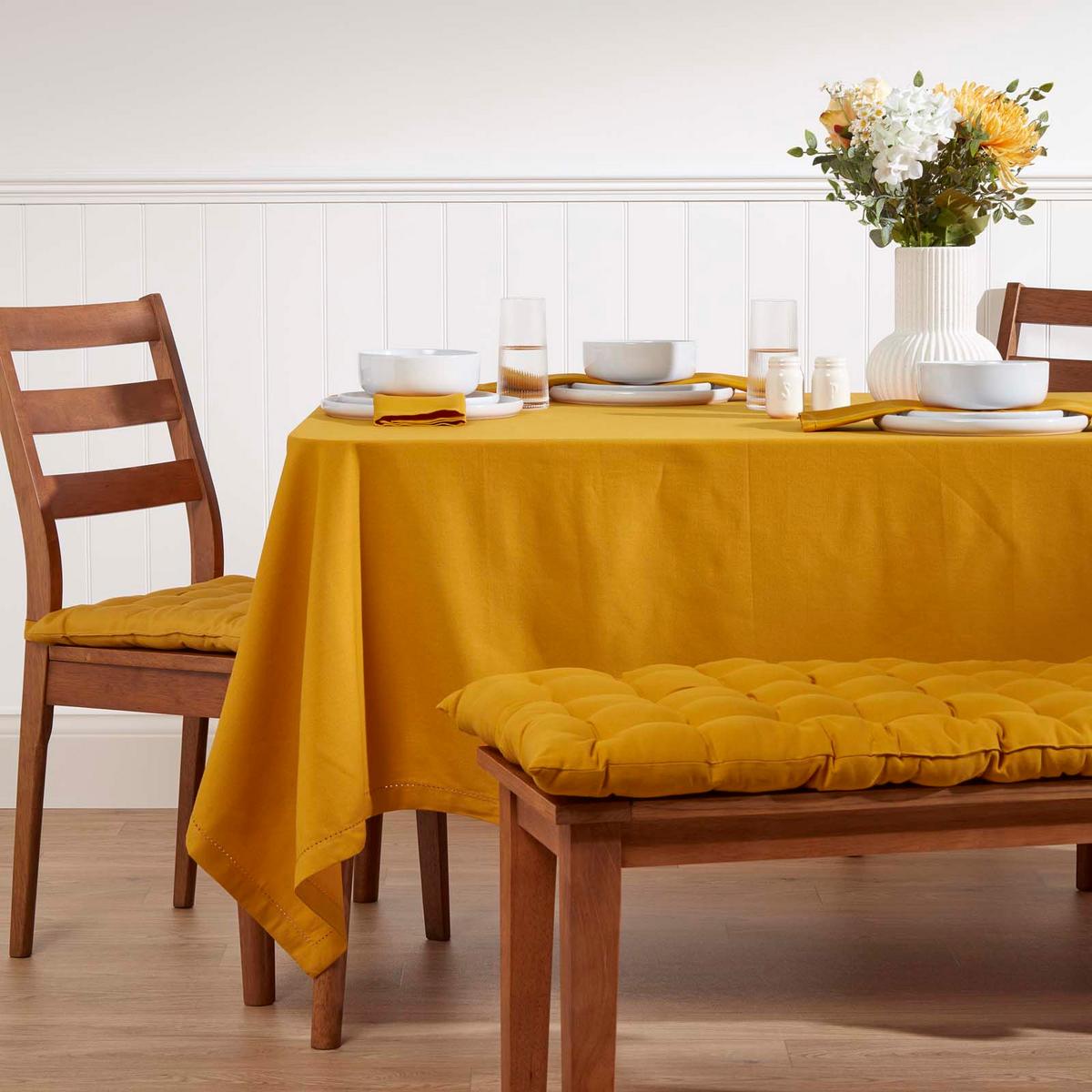 STOFFSERVIETTEN 4er-Set senfgelb 45/45 cm, 100% Baumwolle - Gelb, Textil (45/45cm) - Homescapes