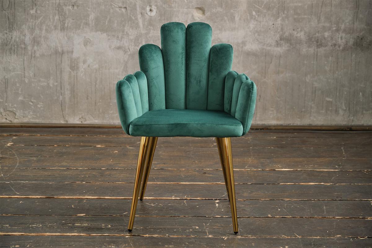 ESSZIMMERSTUHL FREJA Grün Velvet (1er-Set) - Grün, Textil (59/86/55cm) - KAWOLA