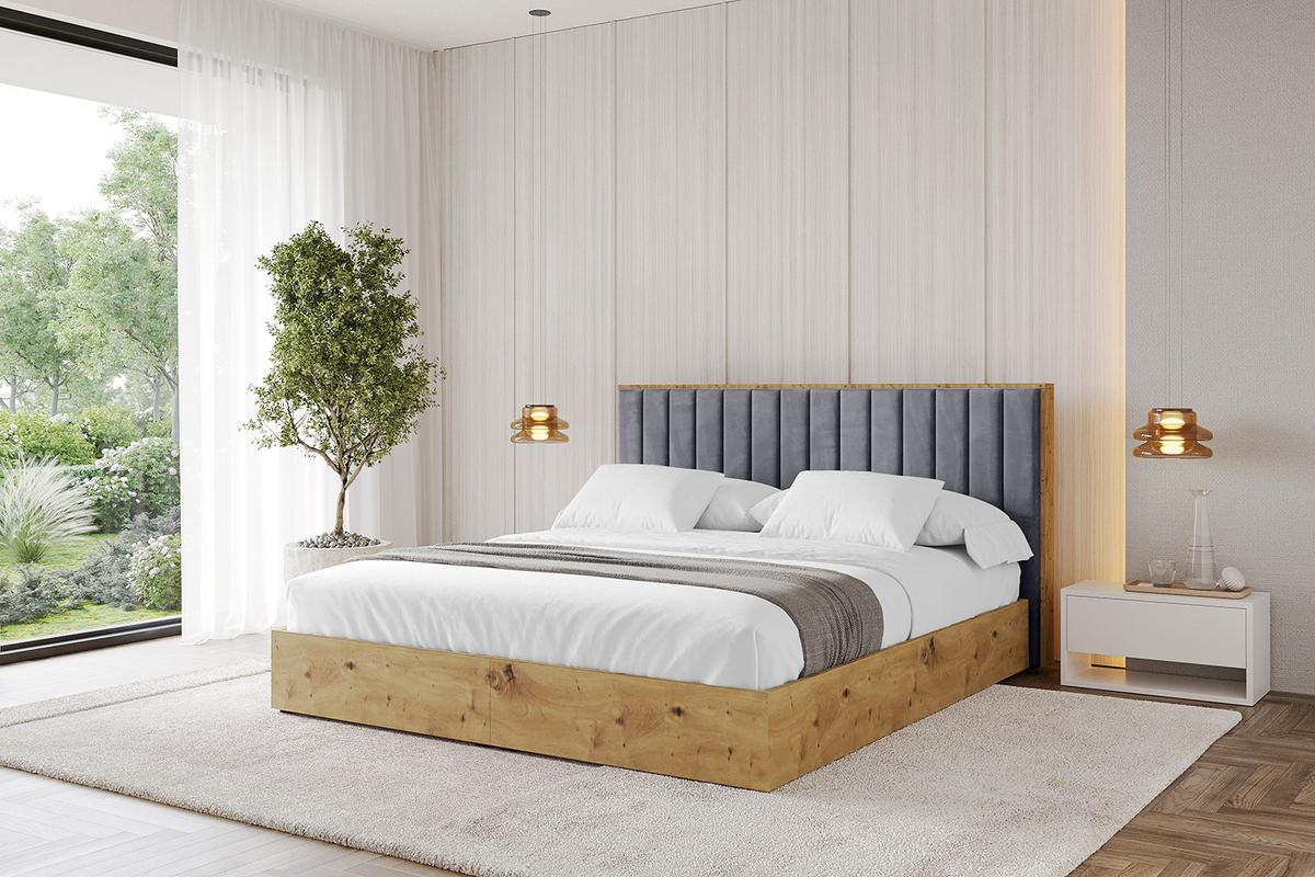 POLSTERBETT mit Bettkasten und Lattenrost, Bett mit Matratze H3/H4 - ENZO4 200x200 Dunkelgrau - Dunkelgrau, Holzwerkstoff/Textil (200/200cm) - ALTDECOR