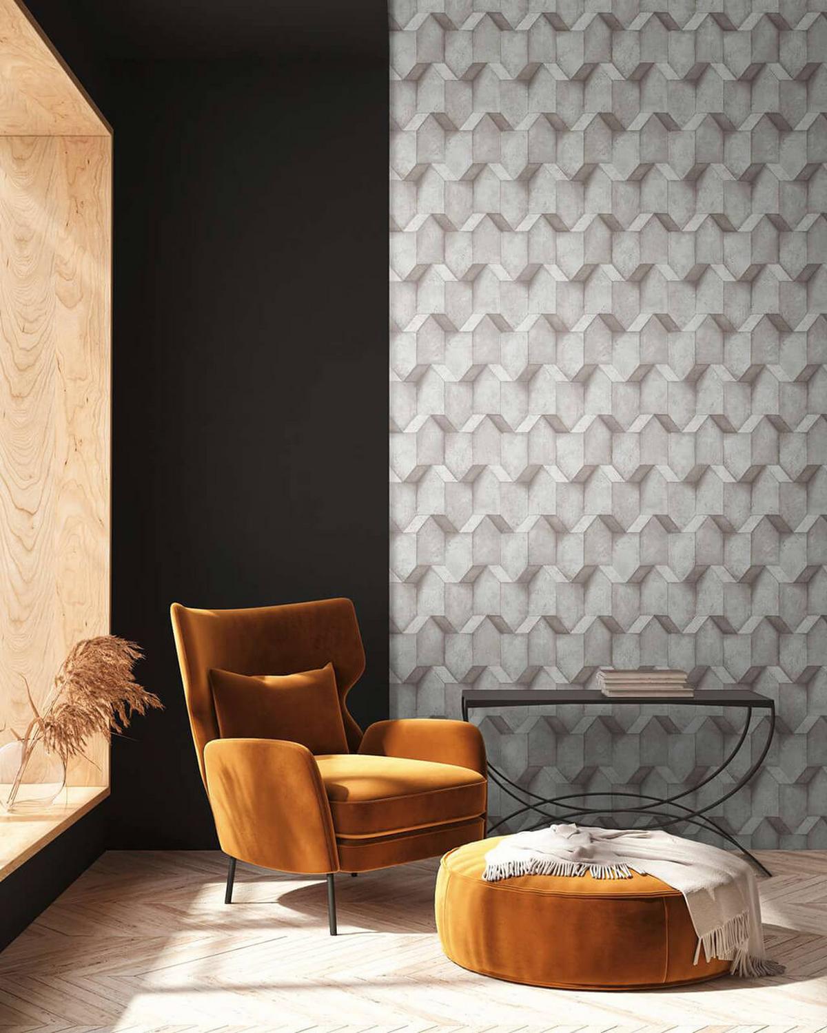 VLIESTAPETE Grau 53/1005 cm - Grau, Textil (53/1cm) - KUNSTLOFT
